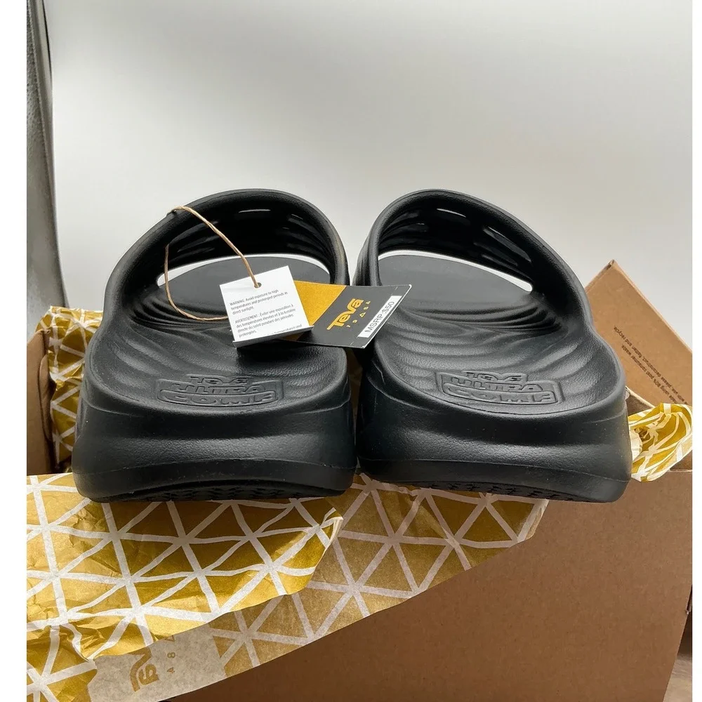 Teva Mens Apretrail Slide Black Ultra Comf Recovery Sandals 1166790 Size 9